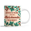 Tasse Noël Marchande femme Beige - Planetee