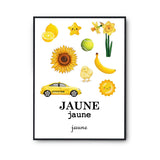 Affiche Éducative Enfant Apprentissage des Couleurs Jaune | Pédagogie Préscolaire - Planetee