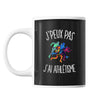 Mug athlétisme j'peux pas Noir - Planetee