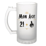 Chope de bière anniversaire 22 ans Humour - Planetee