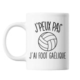 Mug Football gaelique j'peux pas Blanc - Planetee