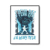 Affiche Heavy metal j'peux pas Blanc Premium - Planetee