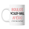 Mug Volley-Ball C'est ma Routine Blanc - Planetee