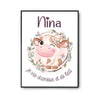 Affiche Nina Amour et Biberon de Lait Vache - Planetee