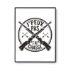 Affiche chasse fusils croisés j'peux pas Blanc Premium - Planetee