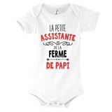 Body bébé La Petite Assistante de la Ferme de Papi - Planetee