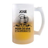 Chope de bière José Prénom Pilier de Bar - Planetee