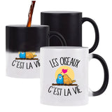 Mug magique Oiseaux c'est la vie | Tasse changement de couleur - Planetee