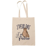 Sac Tote Bag J'peux pas Poterie beige - Planetee