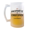 Chope de bière Propriété de Christopher - Planetee