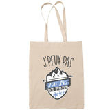 Sac Tote Bag J'peux pas Ski de fond beige - Planetee