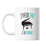 Mug Piano j'peux pas Blanc - Planetee