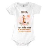 Body bébé Nina Cou Monté Girafe - Planetee