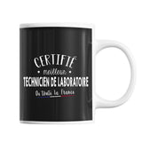 Mug Homme Technicien de laboratoire Meilleur de France | Tasse Noire métier - Planetee
