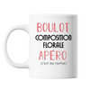 Mug Composition Florale C'est ma Routine Blanc - Planetee