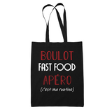Sac Tote Bag Fast Food C'est ma Routine - Planetee