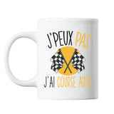 Mug Course auto j'peux pas Blanc - Planetee