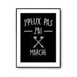 Affiche marche j'peux pas Noir - Planetee