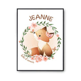 Affiche Jeanne Bébé d'amour Renard - Planetee