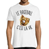 T-shirt homme baseball c'est la vie - Planetee