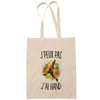 Sac Tote Bag J'peux pas Hand beige - Planetee