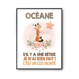 Affiche Océane Cou Monté Girafe - Planetee