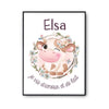 Affiche Elsa Amour et Biberon de Lait Vache - Planetee