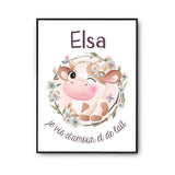 Affiche Elsa Amour et Biberon de Lait Vache - Planetee