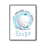 Affiche bébé prénom Kenzo Éléphant - Planetee