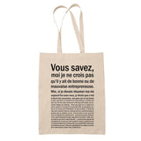 Tote Bag Entrepreneuse Bonne ou Mauvaise Beige - Planetee