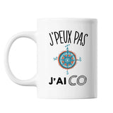 Mug Course d'orientation j'peux pas Blanc - Planetee