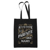 Tote Bag Noir Femme Parfaite Mamy - Planetee