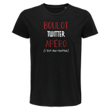 T-shirt homme Être sur Twitter C'est ma Routine - Planetee