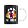 Mug J'peux pas belote vintage - Planetee