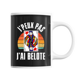 Mug J'peux pas belote vintage - Planetee