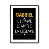 Affiche Gabriel prénom mythe légende Jaune - Planetee