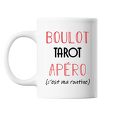 Mug Tarot C'est ma Routine Blanc - Planetee