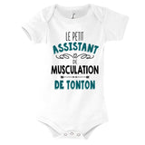 Body bébé Le Petit Assistant de Musculation de Tonton - Planetee