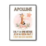 Affiche Apolline Cou Monté Girafe - Planetee