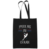 Sac Tote Bag Escalade Je peux pas Noir - Planetee