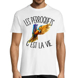 T-shirt homme perroquet c'est la vie - Planetee