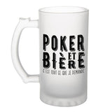 Chope de bière Poker et bière - Planetee