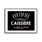 Affiche Caissière Femme Métier Meilleure de France - Planetee