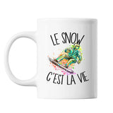 Mug Snowboard c'est la vie Snowboardeur et Snowboardeuse - Planetee