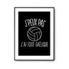 Affiche Football gaélique j'peux pas Noir - Planetee