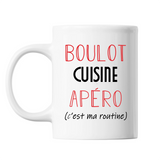 Mug Cuisine C'est ma Routine Blanc - Planetee