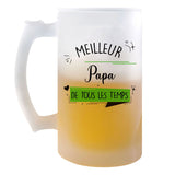 Chope de bière Meilleur Papa de tous les temps - Planetee