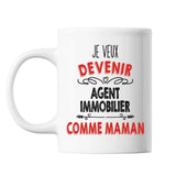 Mug Je veux devenir Agent Immobilier comme Maman - Planetee