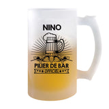 Chope de bière Nino Prénom Pilier de Bar - Planetee