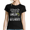 T-shirt Femme Caméléon | Je travaille dur - Planetee